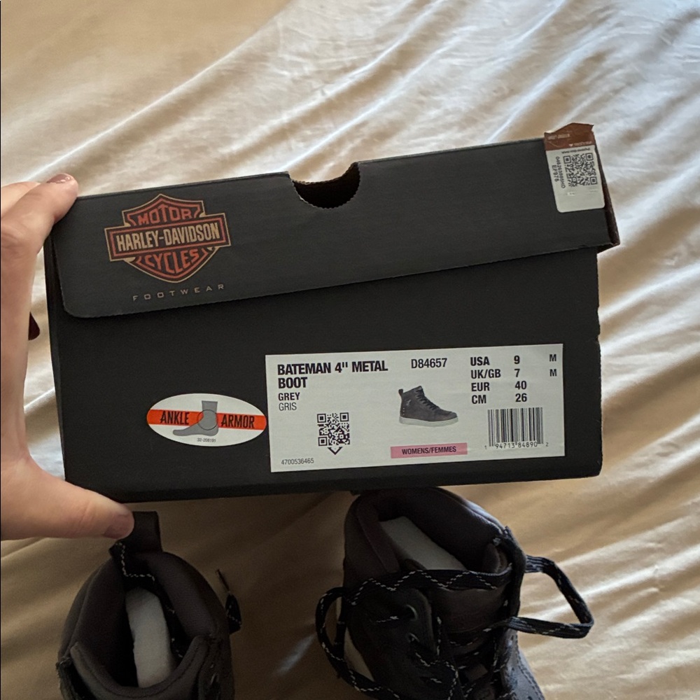 Harley-Davidson Brownish Grey Ankle Riding Boots/Shoe - Picture 6 of 7